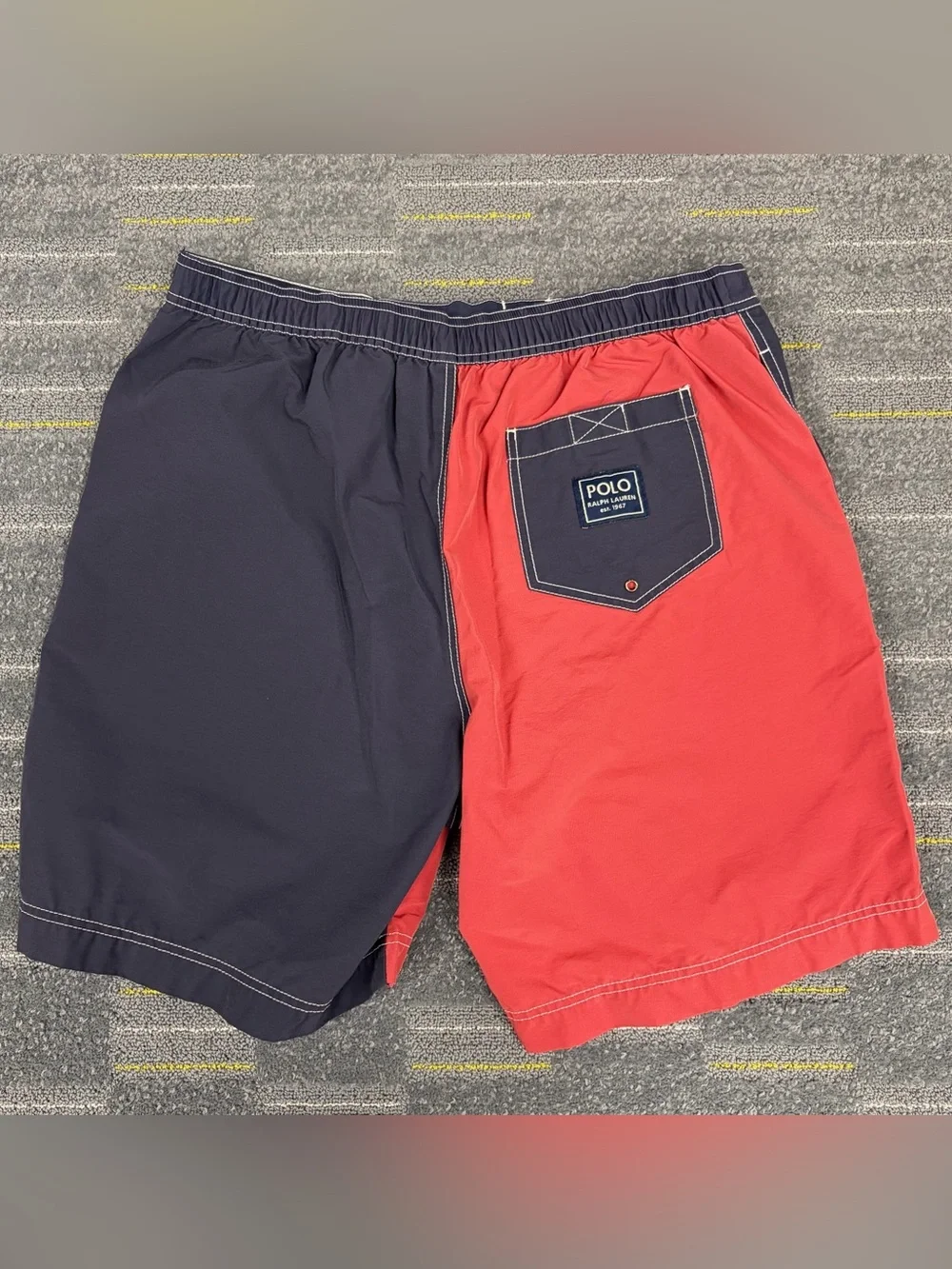 Polo Sport Ralph Lauren Swim Trunks Mens Large Lined Drawstring Pockets 90s Y2K